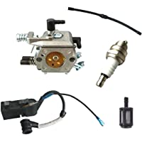 jrl Bobina de encendido para carburador Kit de filtros de combustible ajuste chino motosierra 45 cc 52 cc 58 cc